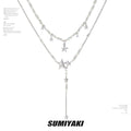 SUMIYAKI Beaded Fringed Star Double Necklace