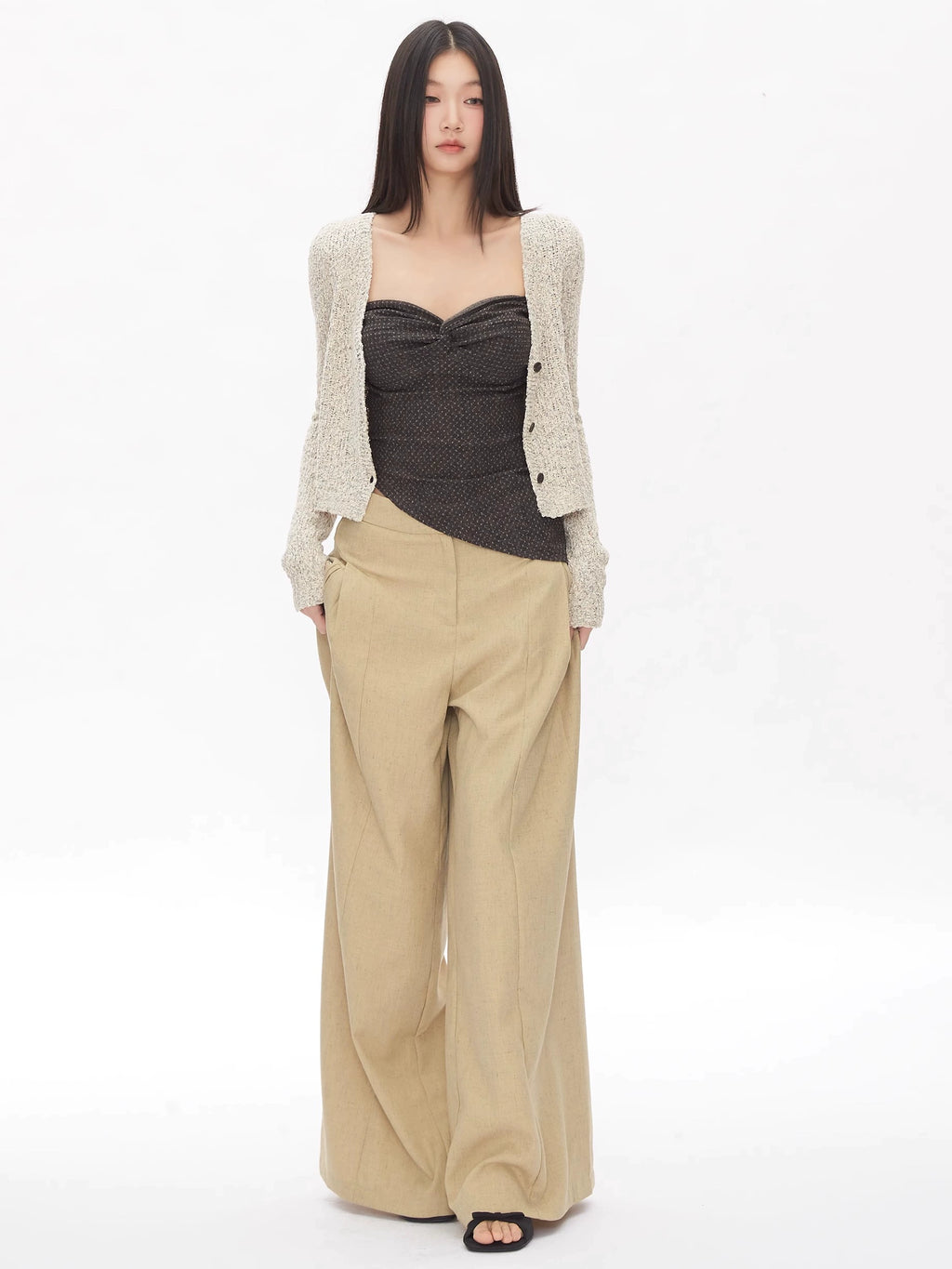 WITHMIN Suit Low-rise Loose Casual Straight-leg Pants