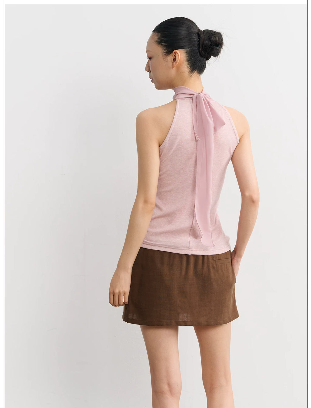 LINY LIBERTY Simple and Relaxed High Elastic Neck Vest