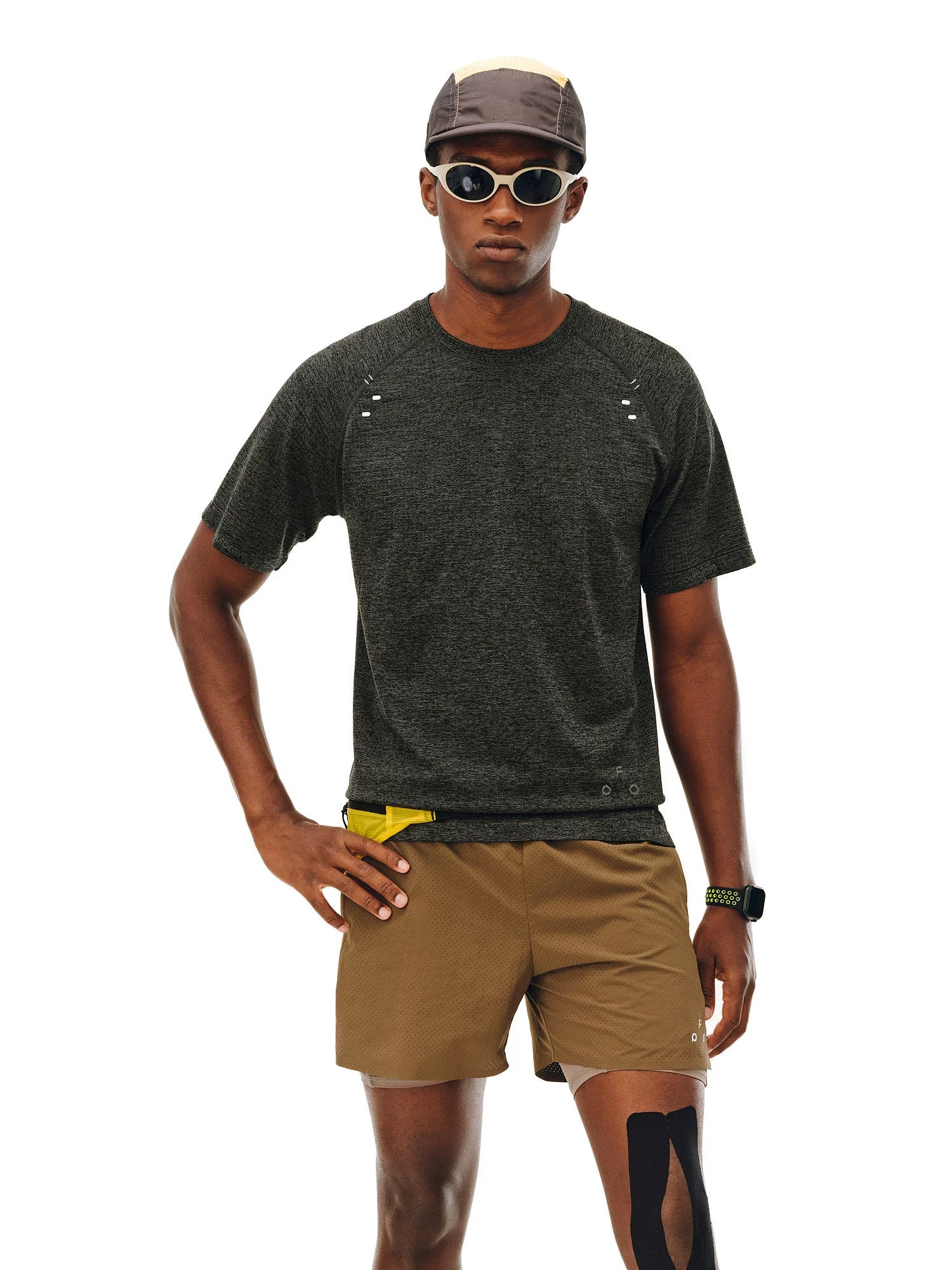 FPA Sports Striped Round Neck Breathable Tee