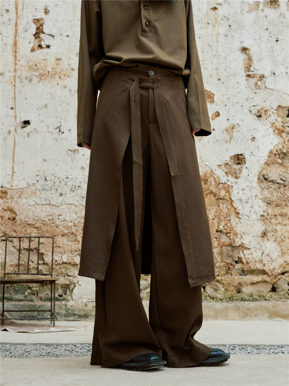 SUNYVONNE Premium Straight Casual Two-piece Set