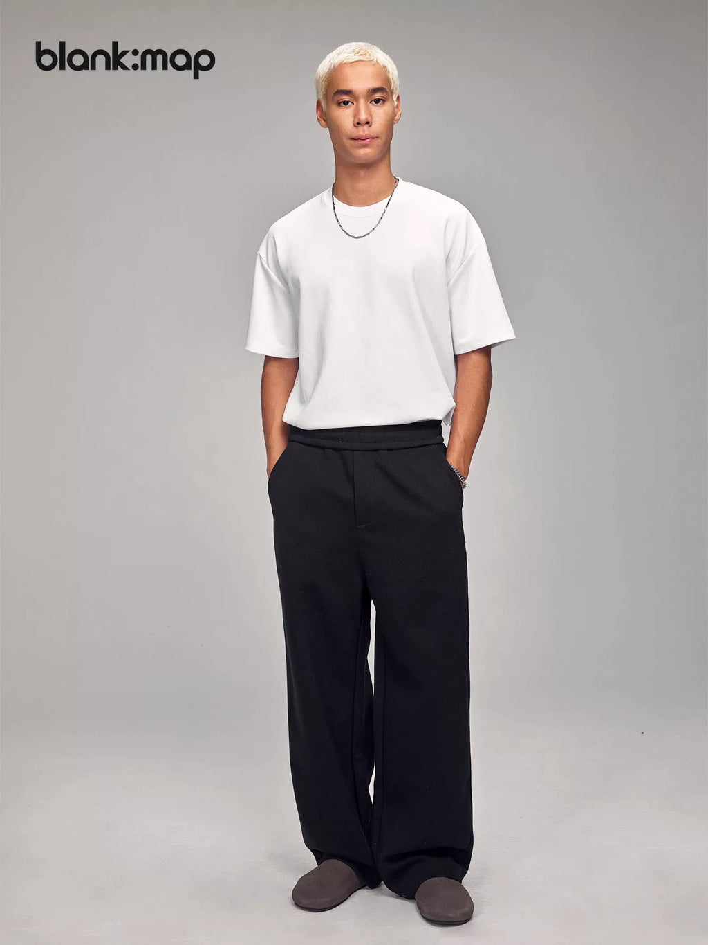 Blank: Map Casual Loose Drape Straight Sweatpants