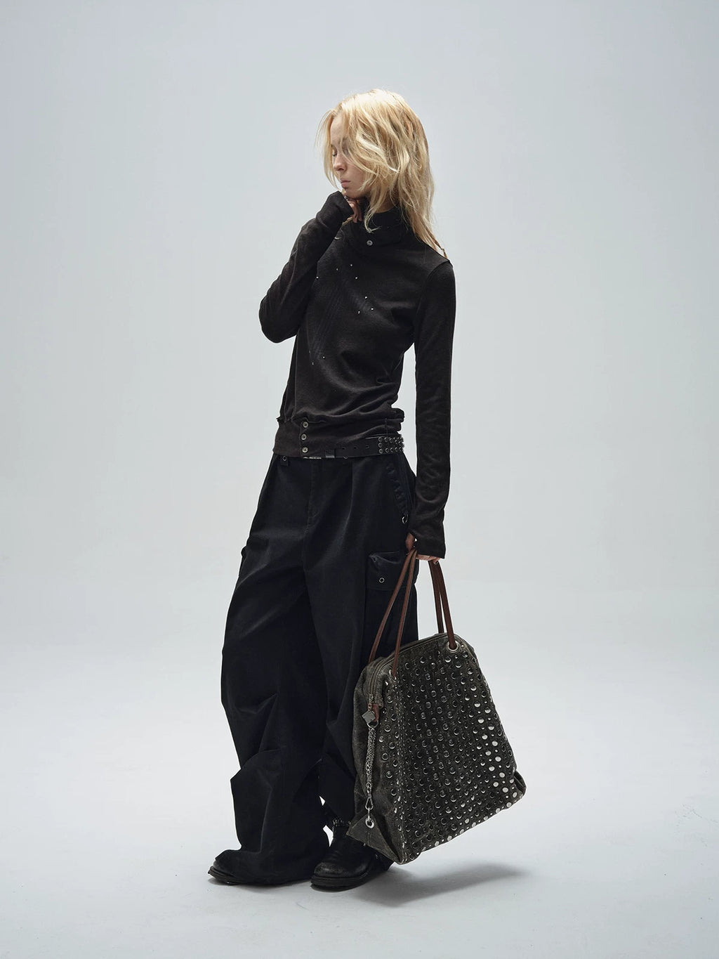 WearAndtear Turtleneck Rough Edge Hot Diamond Long Sleeve