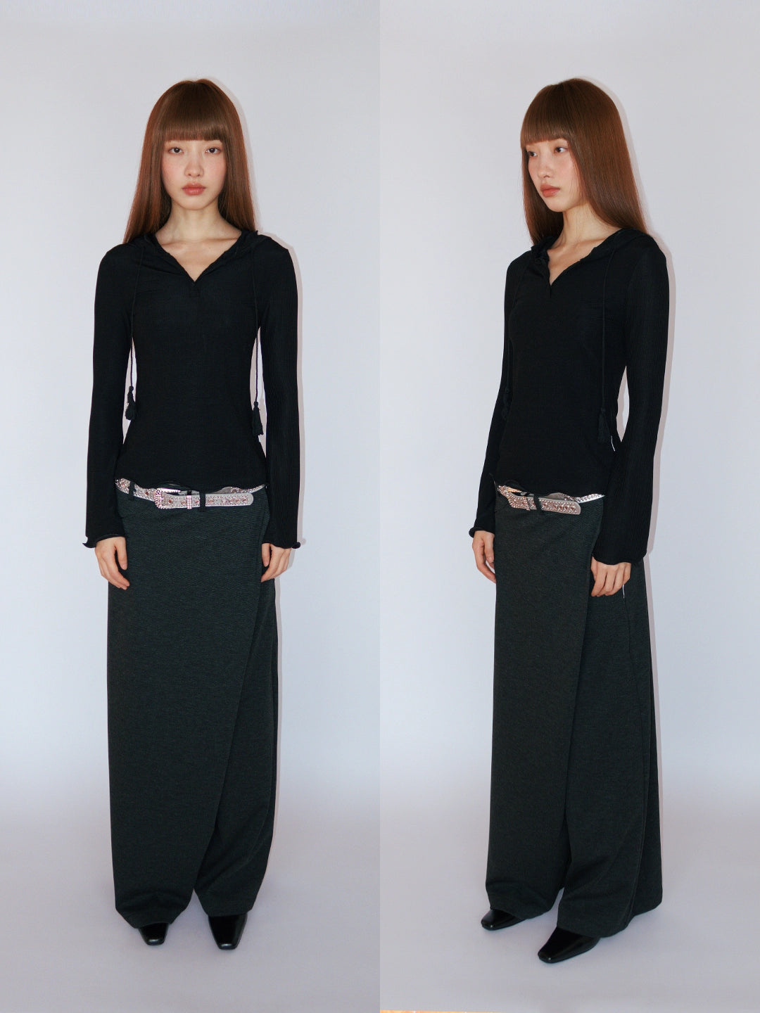 FUNKYFUN Slash-cut Silhouette Culottes