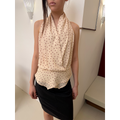 Set for life Sleeveless neck cross collar waist top