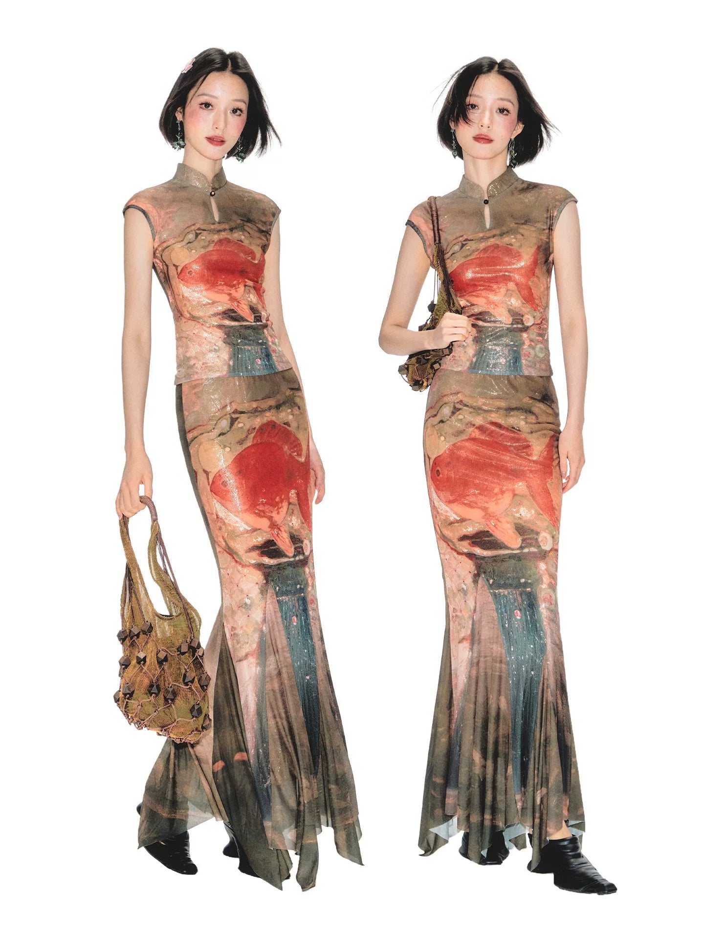 YEDM Goldfish Print Mesh Set
