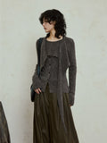 SUNYVONN Irregular Streamer Knitted Sweater