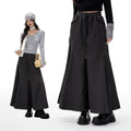 IMONE Adjustable Zipper Elastic Waist Tooling Skirt