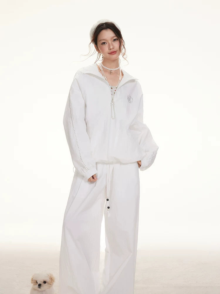 Imone Splicing Lace Light Loose Short Coat