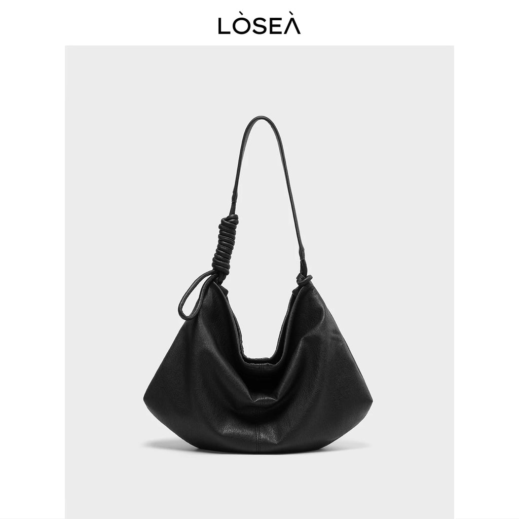 LOSEA Soft Leather Large Capacity Versatile Messenger Bag