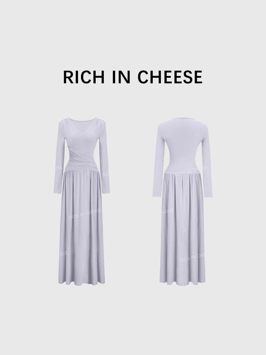 RICH IN CHEESE Knitted Cross-waist Dress
