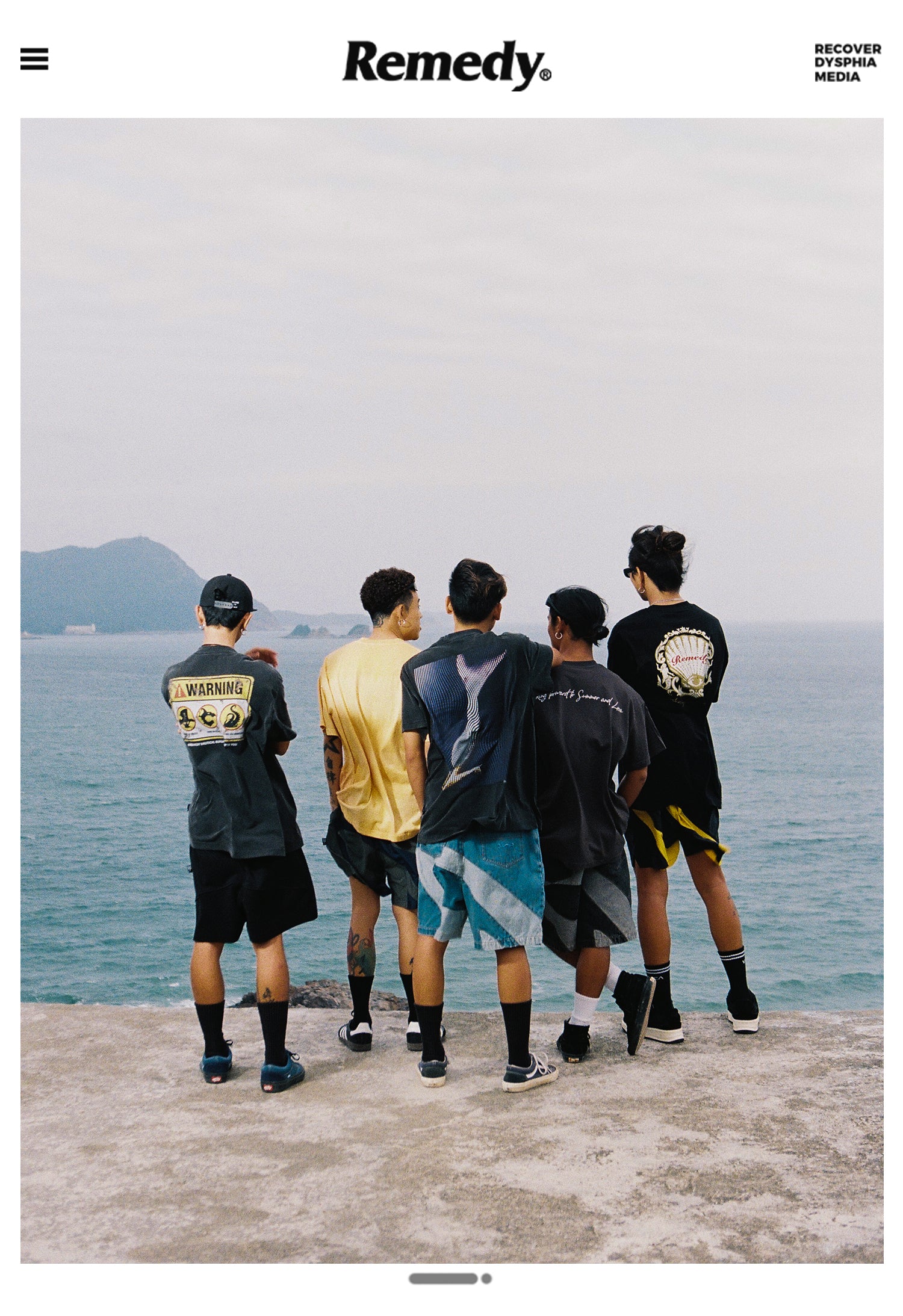 Remedy tide brand wave ripple splicing five-point Shorts