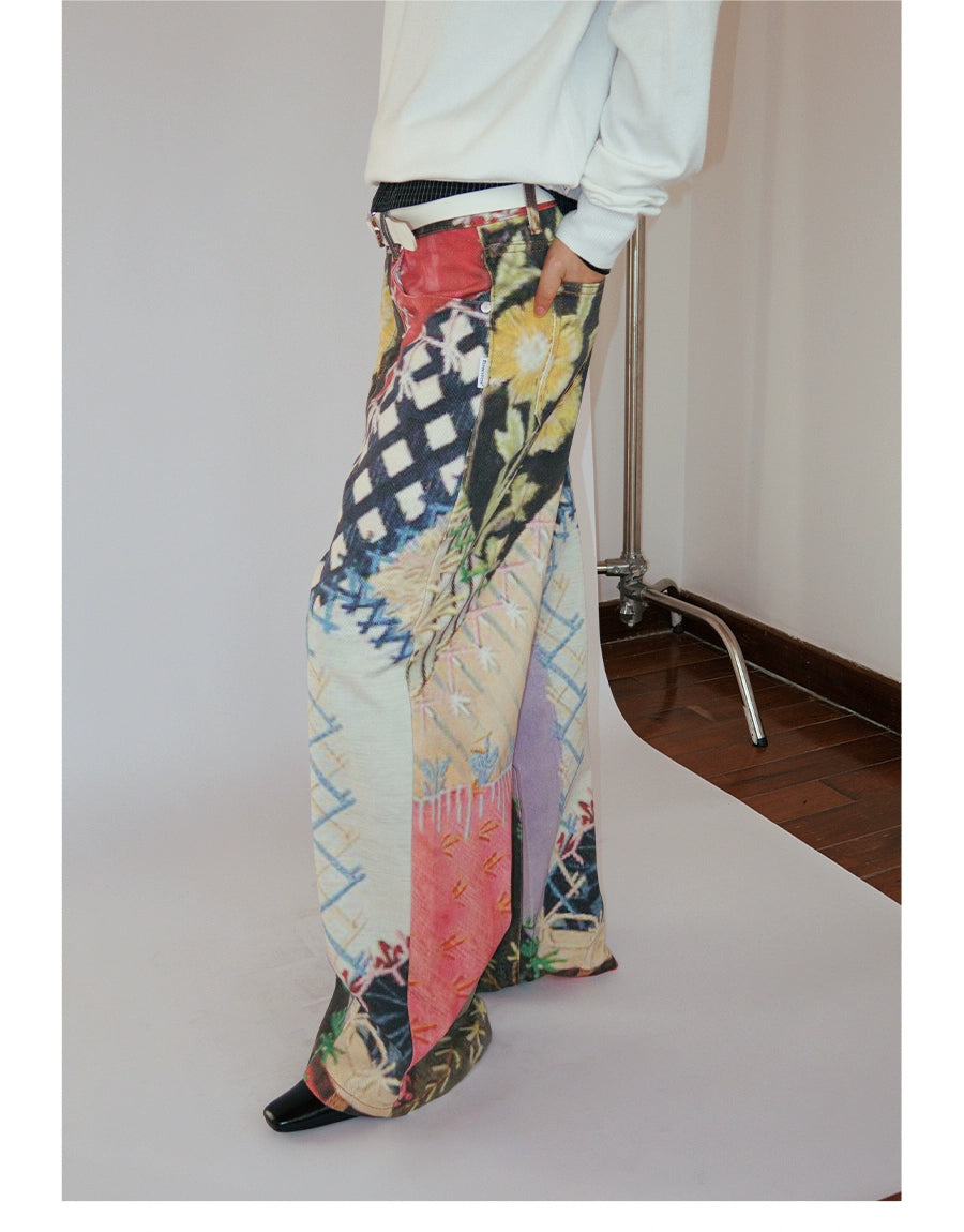 FUNKYFUN Old Collage Baijiapu Twill Casual Pants