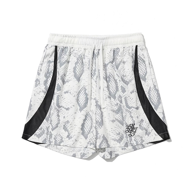 LUSHISI Snake Print Sweat-wicking Breathable Shorts
