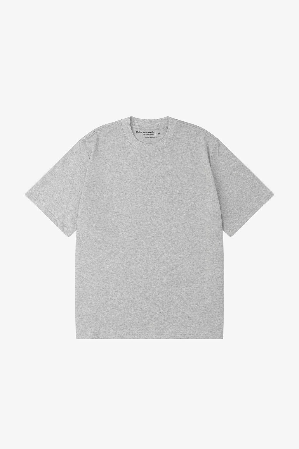 NO LOGO Short and Wide Version Round Neck Tee