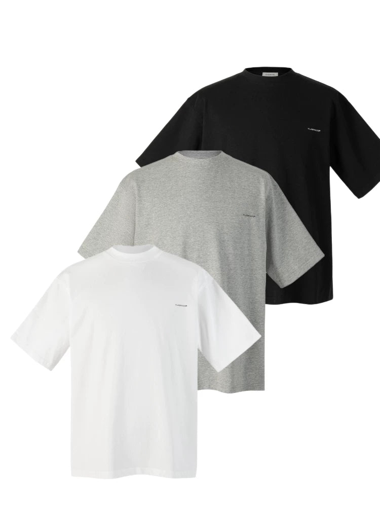 VLABMADE Small Neckline Logo Printing Loose Tee