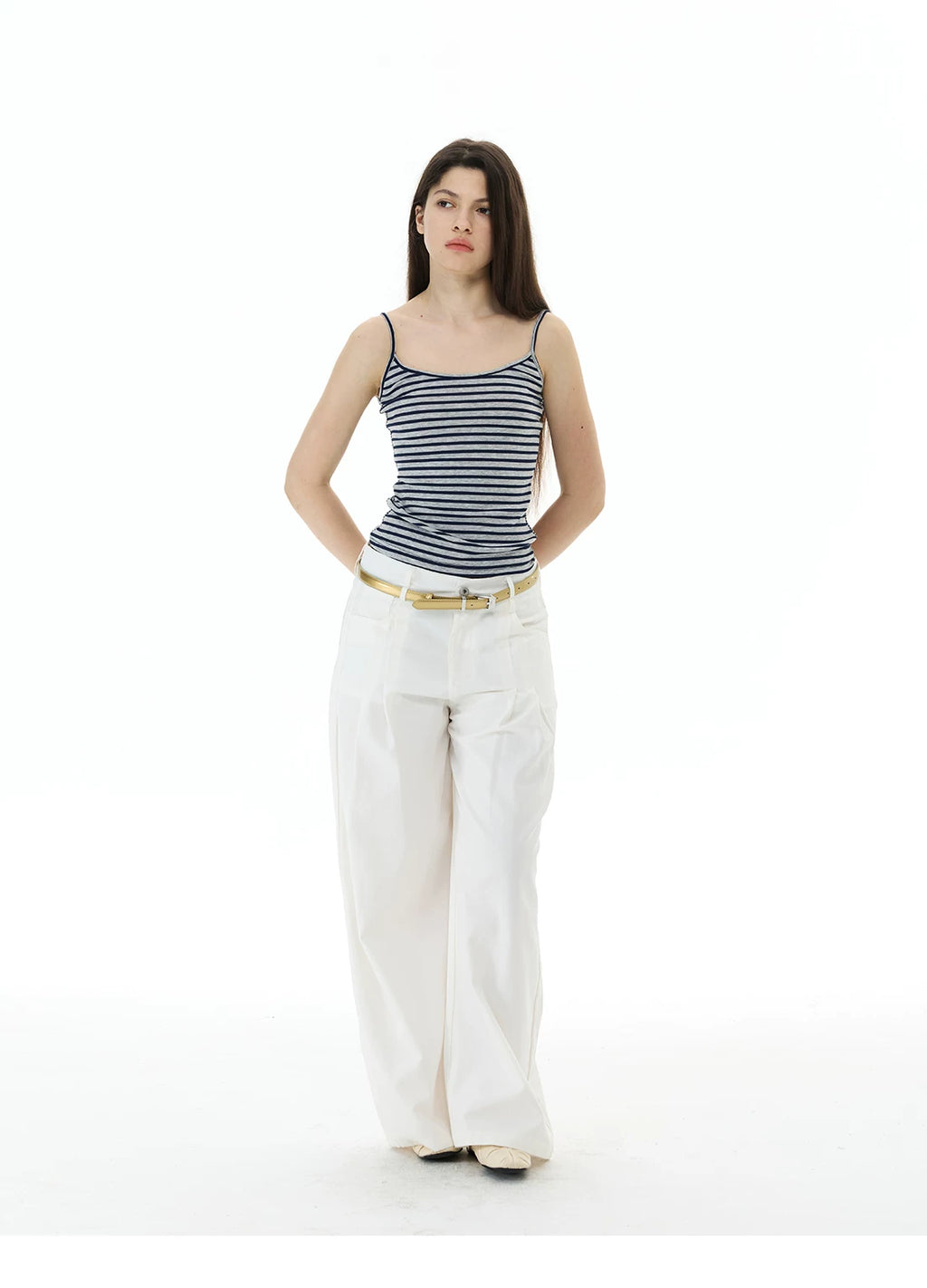 WLNEXT Comfortable Loose Pleated Casual Pants