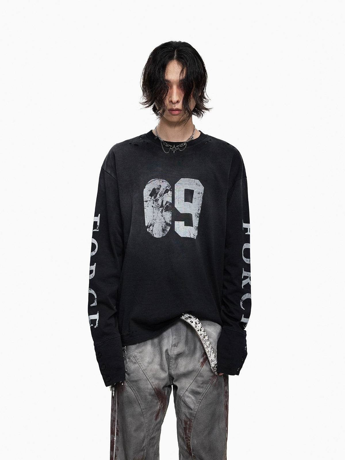 Chanyoou Breasted Crew Neck Sweater