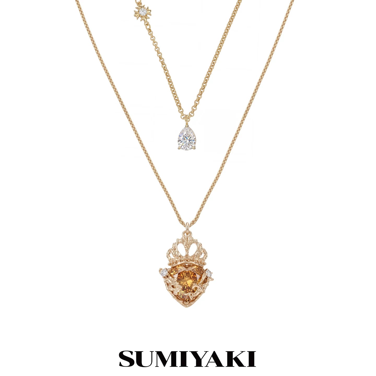 SUMIYAKI Crown Niche Premium Double Necklace