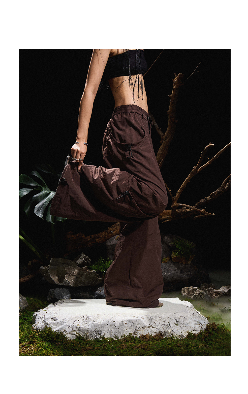 RELABEL Vintage Drawstring Loose Overalls