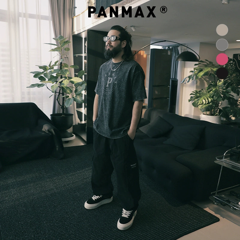 PANMAX Letter Print Versatile Loose Tee