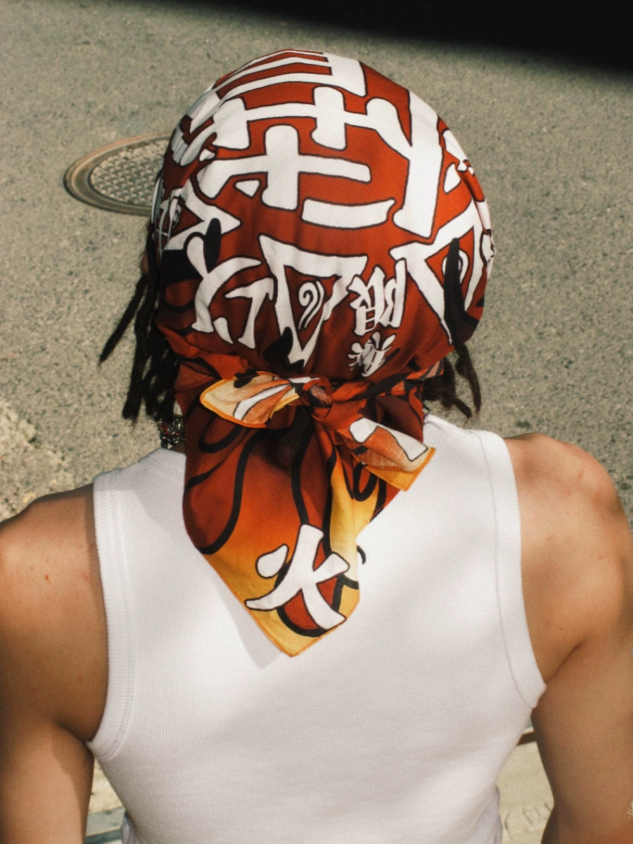 GameOne 23ss "Limited Fire" American Street Hip Hop Square Towel