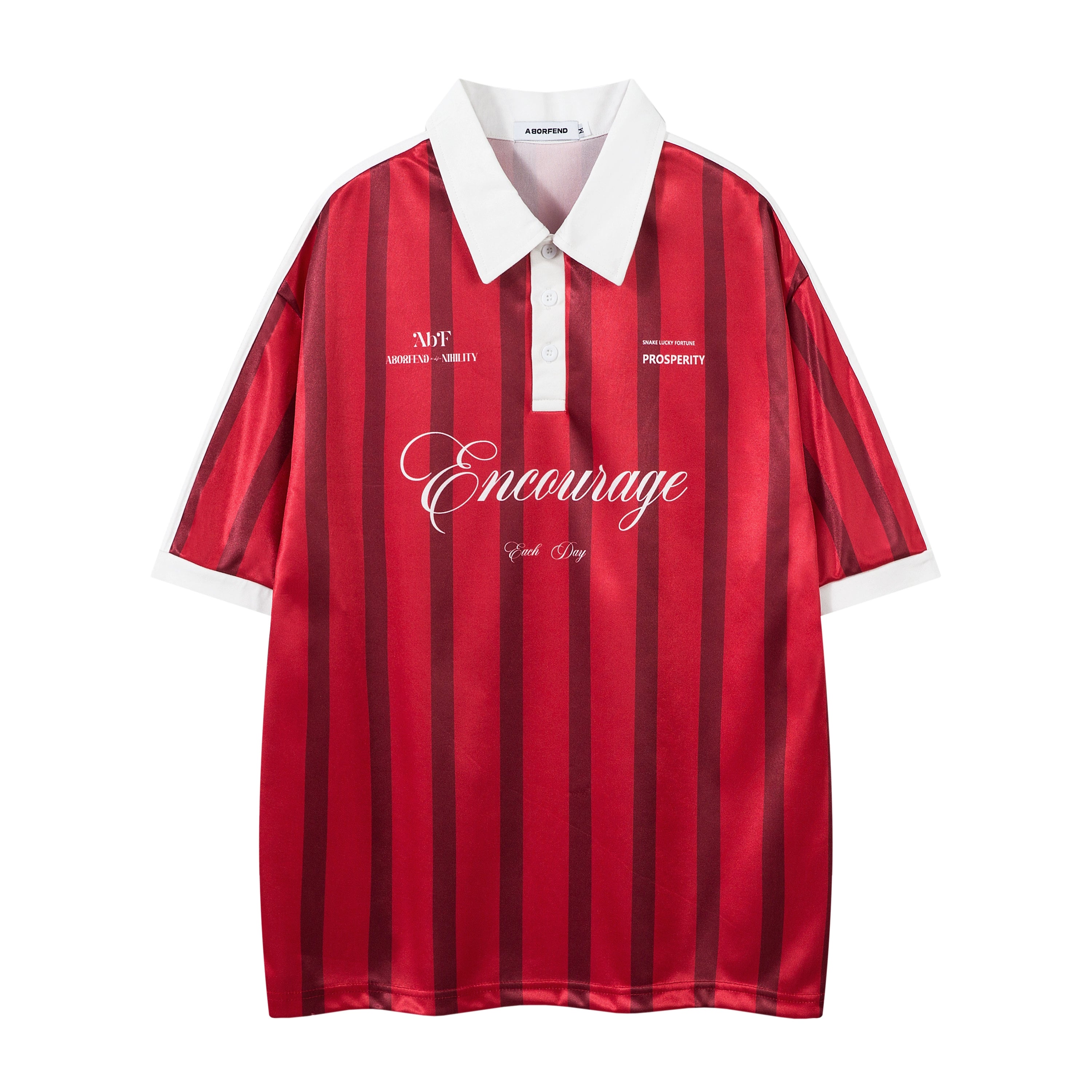 BeOurRule Striped Badge Polo Collar Tee