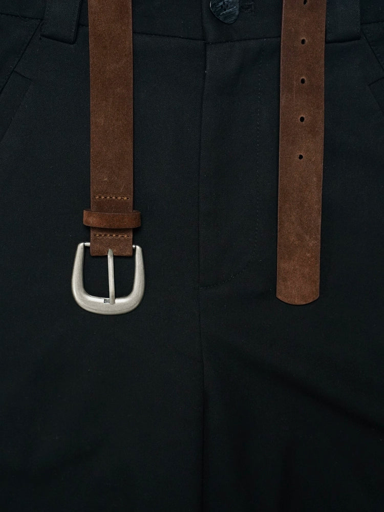 VOWPROGRESS Matte Silver Buckle Belt