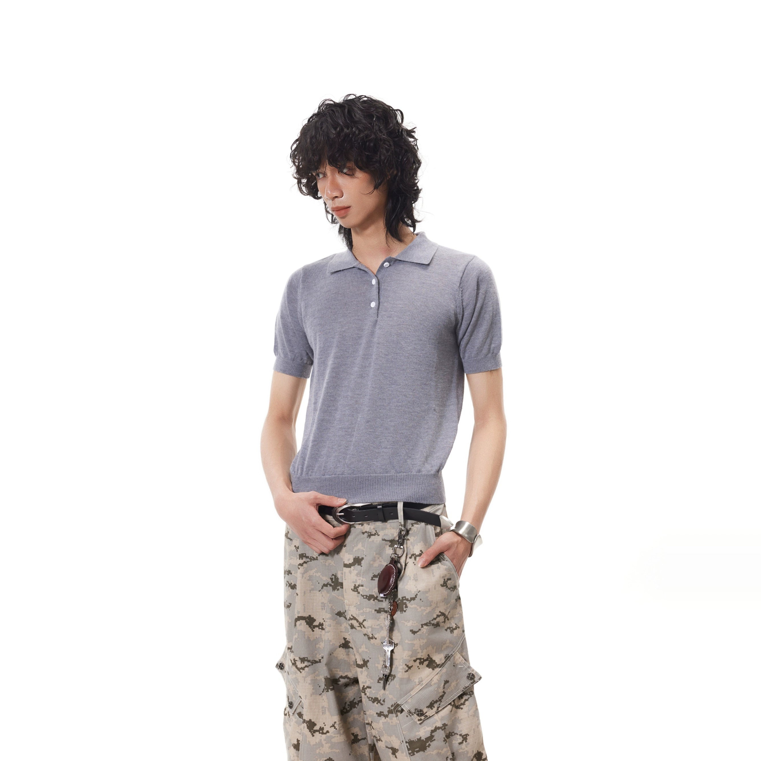 BTSG knitted polo Tee