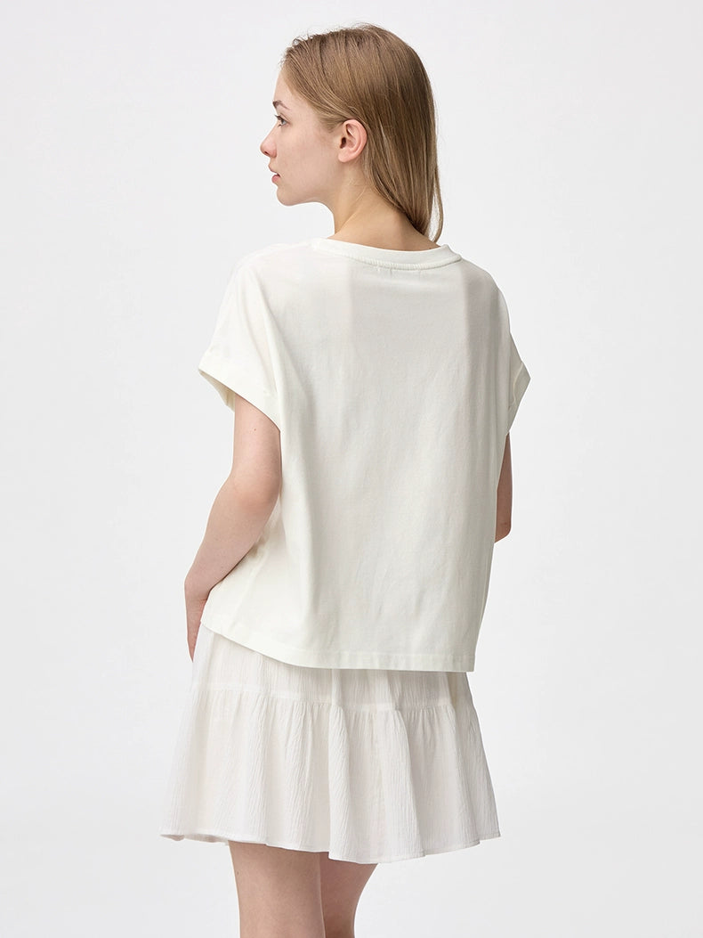 GU Washed Retro Printed Casual Tee