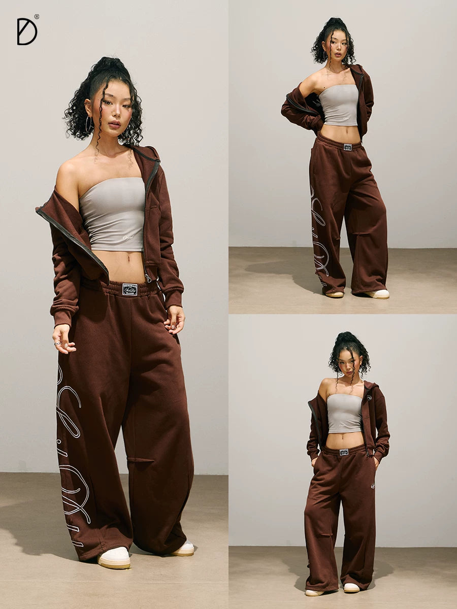 SMILEDDD Simple Cardigan Casual Sweatpants