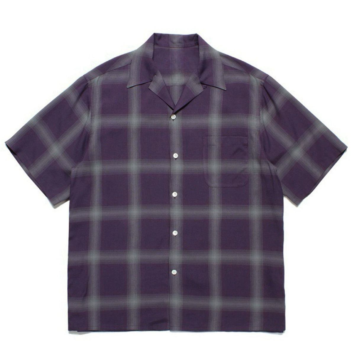 PUBLICRADIO Vintage Loose Plaid Ice Silk Shirt