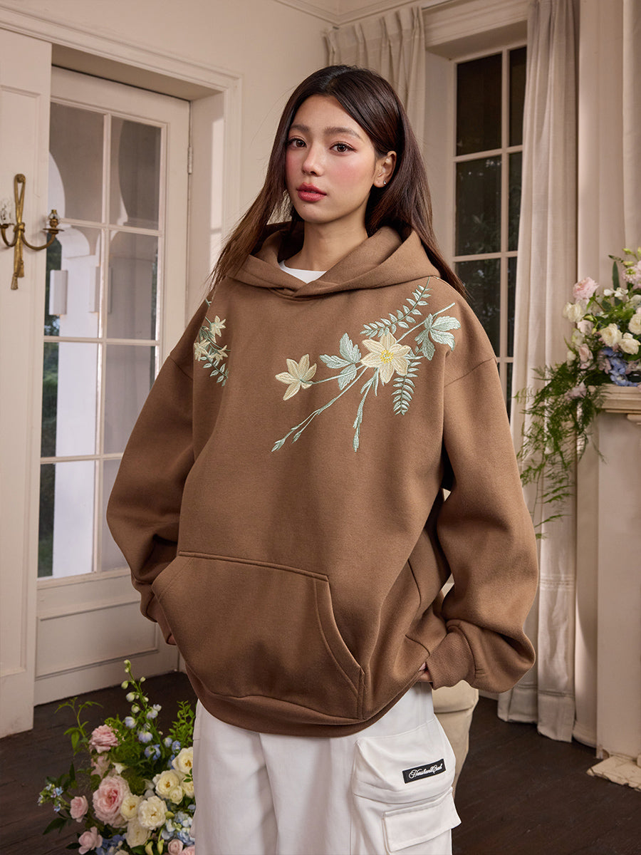 Harshandcruel floral embroidery HACR Hoodie