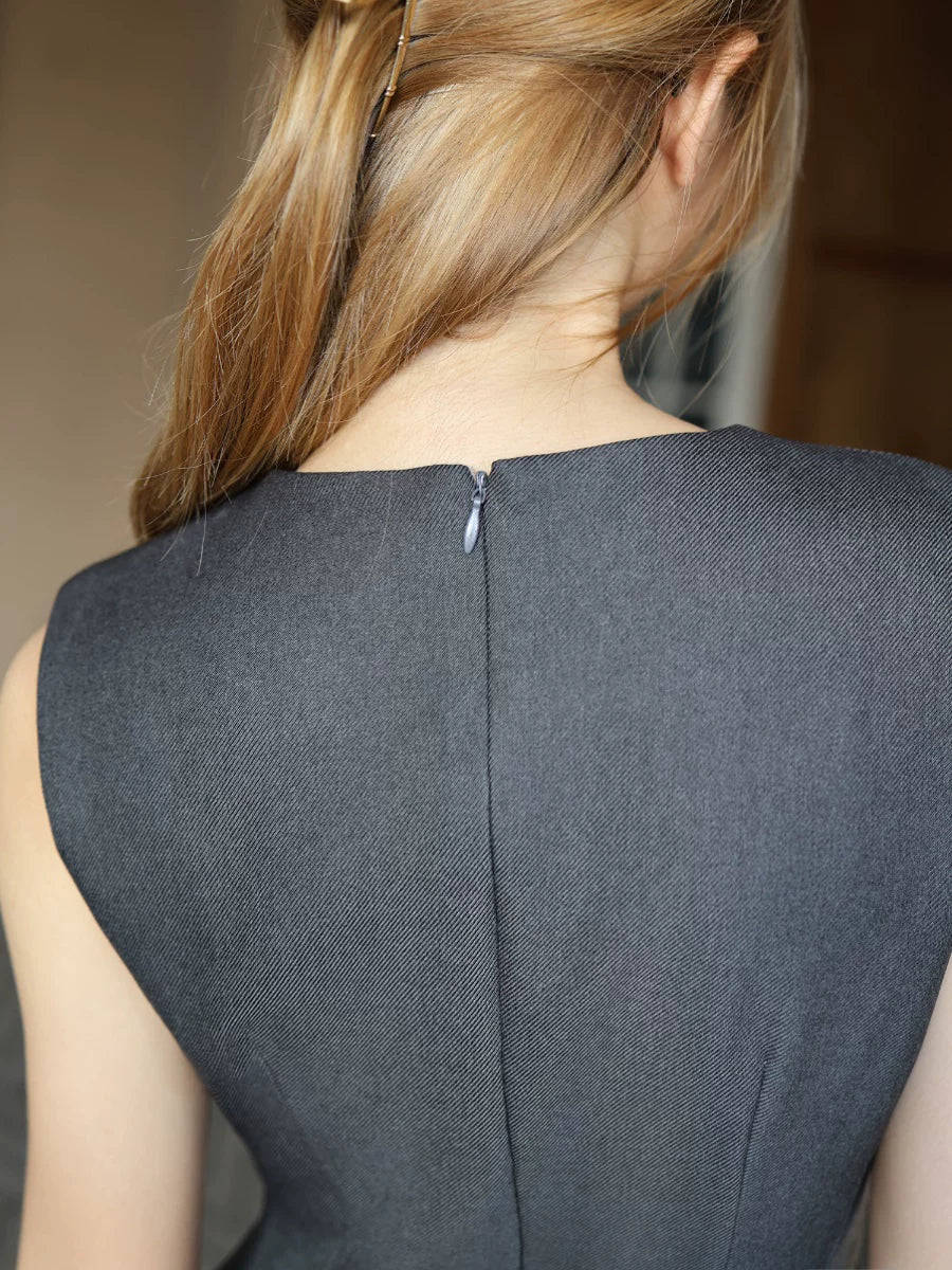Audwyn French Temperament Slim-fit Sleeveless Dress