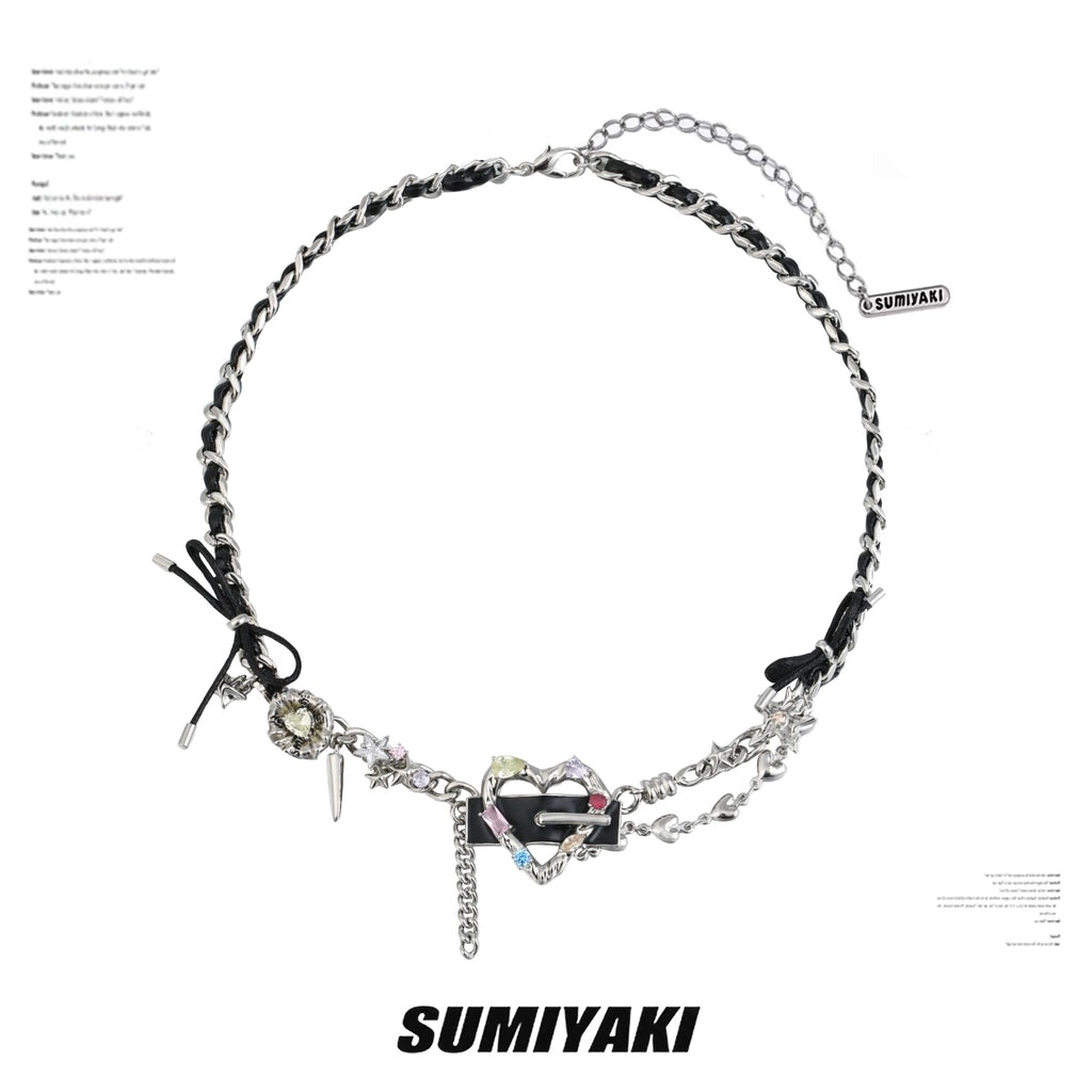 SUMIYAKI Punk Love Leather Necklace