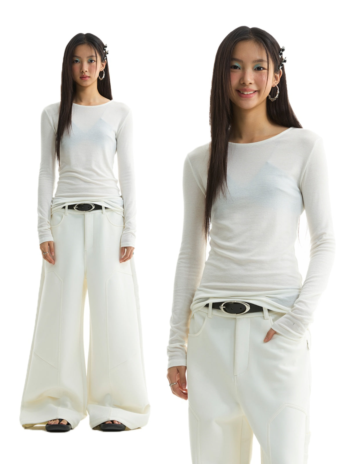 FUNKYFUN Skin-friendly and Comfortable Long Shirt