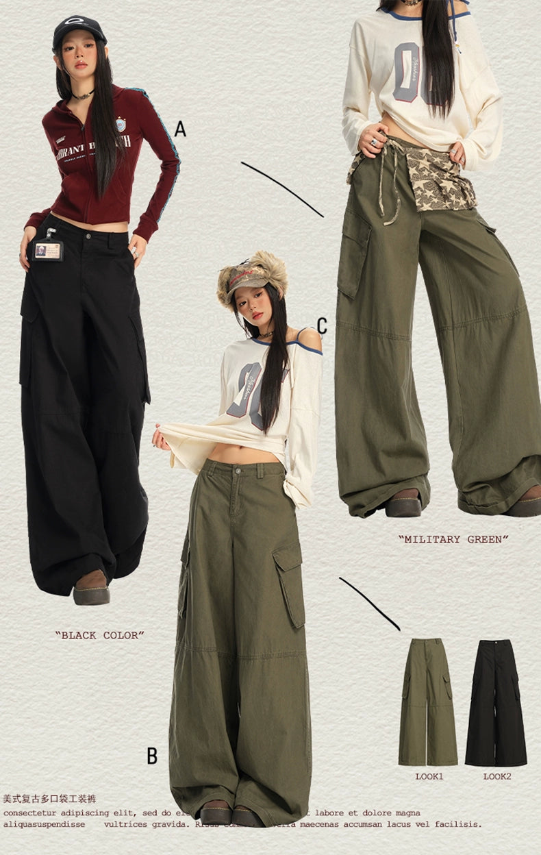 KPSR Lazy High Waist Loose Wide Leg Pants