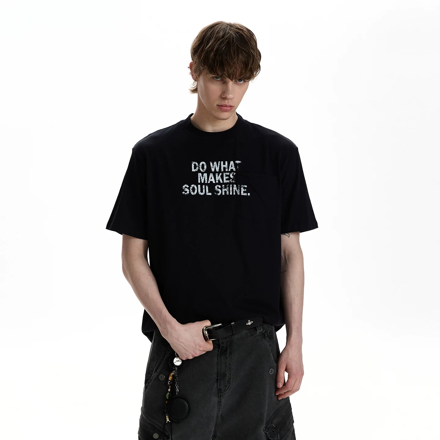 A PUEE Retro Slogan Print T-Shirt – Loose Fit Casual Streetwear