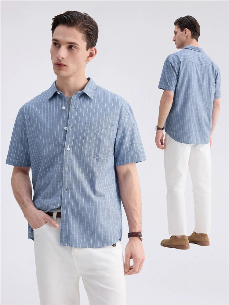 Giordano Striped Versatile Shirt