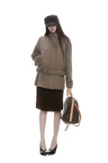 WITHMIN Loose and Thin Casual Medium and Long Woolen Coat
