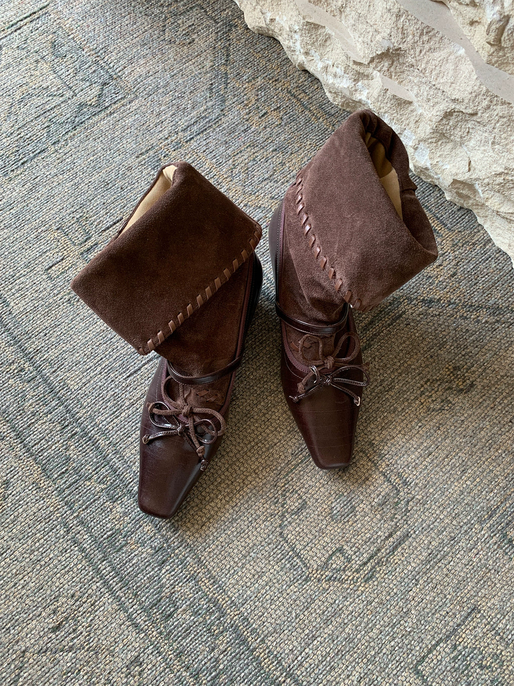 Milooey Leather Platform Boots