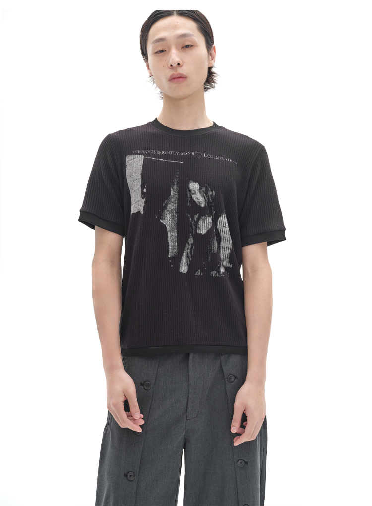 POH Threaded Sleeve Pendulum Light Rock Print Tee