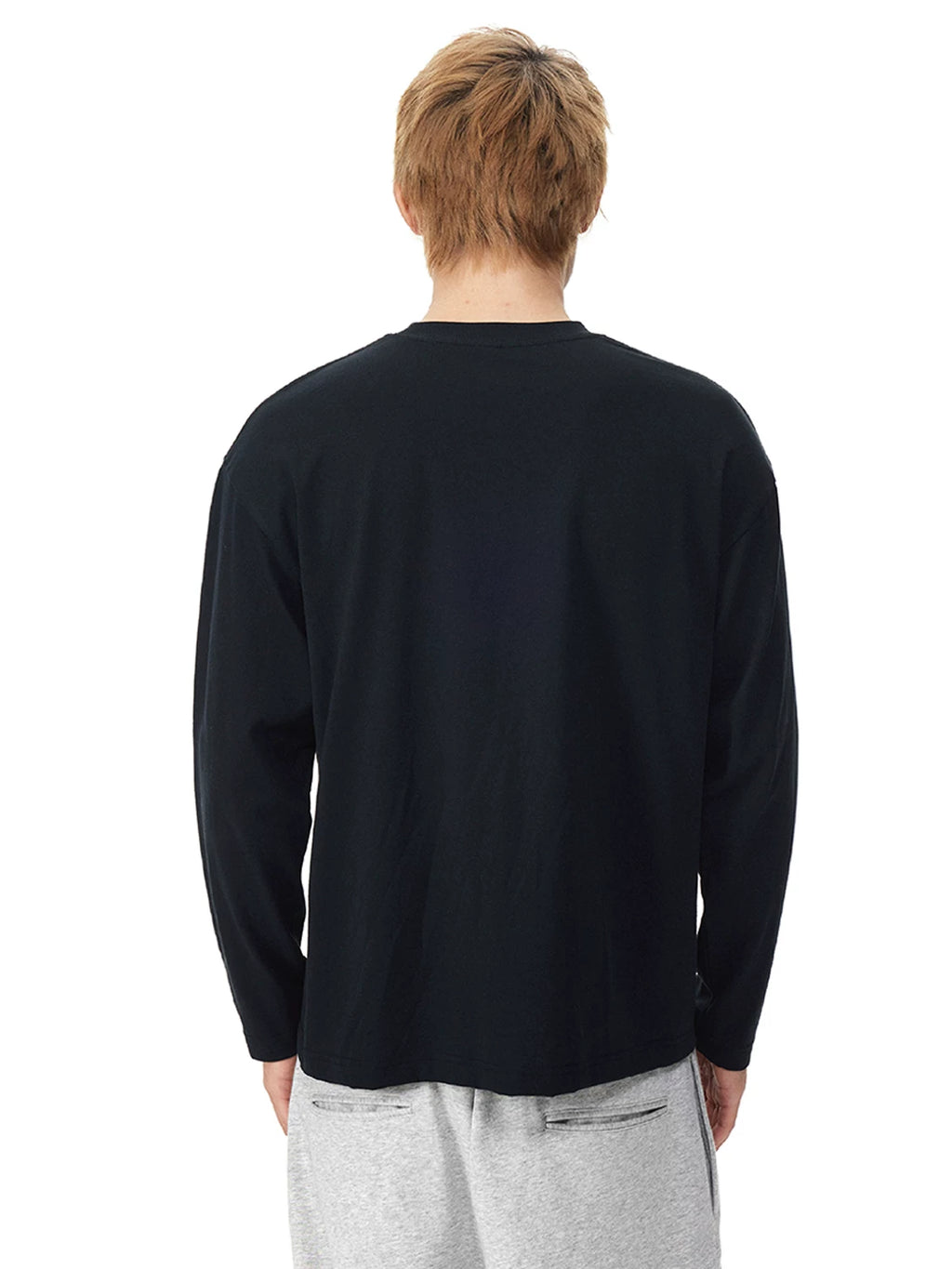 EK Vintage English Loose Casual Crew Neck Long Sleeve