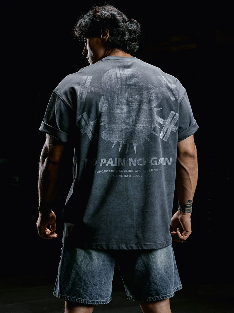 MuscleDog Tie-dye Loose Sports and Leisure Tee