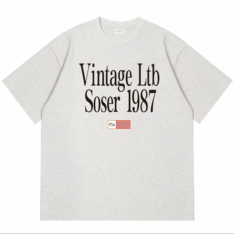 SOSER Tide Brand Letter Printed Tee
