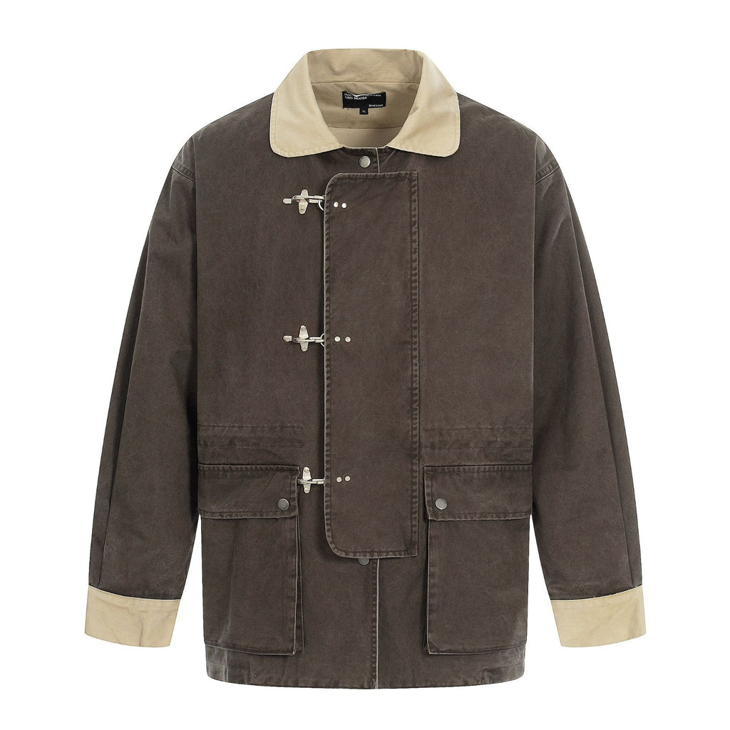 11KN Retro Contrasting Lapel Jacket