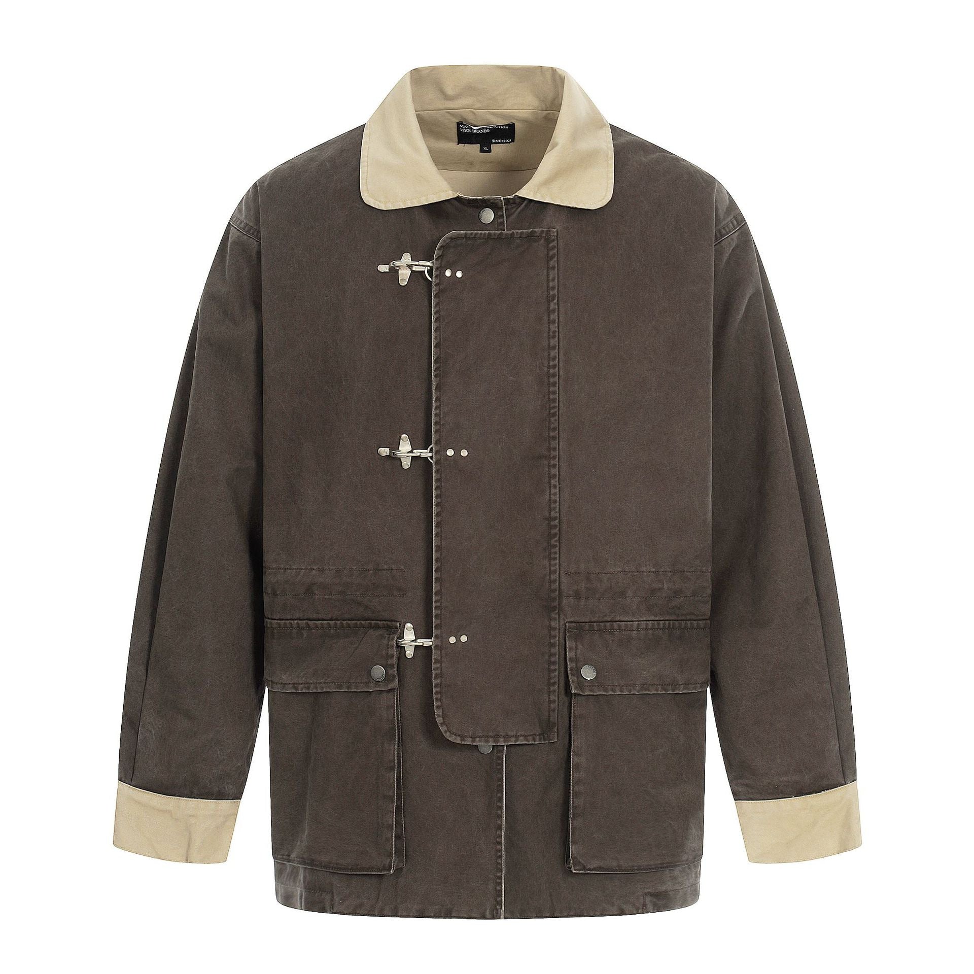 11KN Retro Contrasting Lapel Jacket