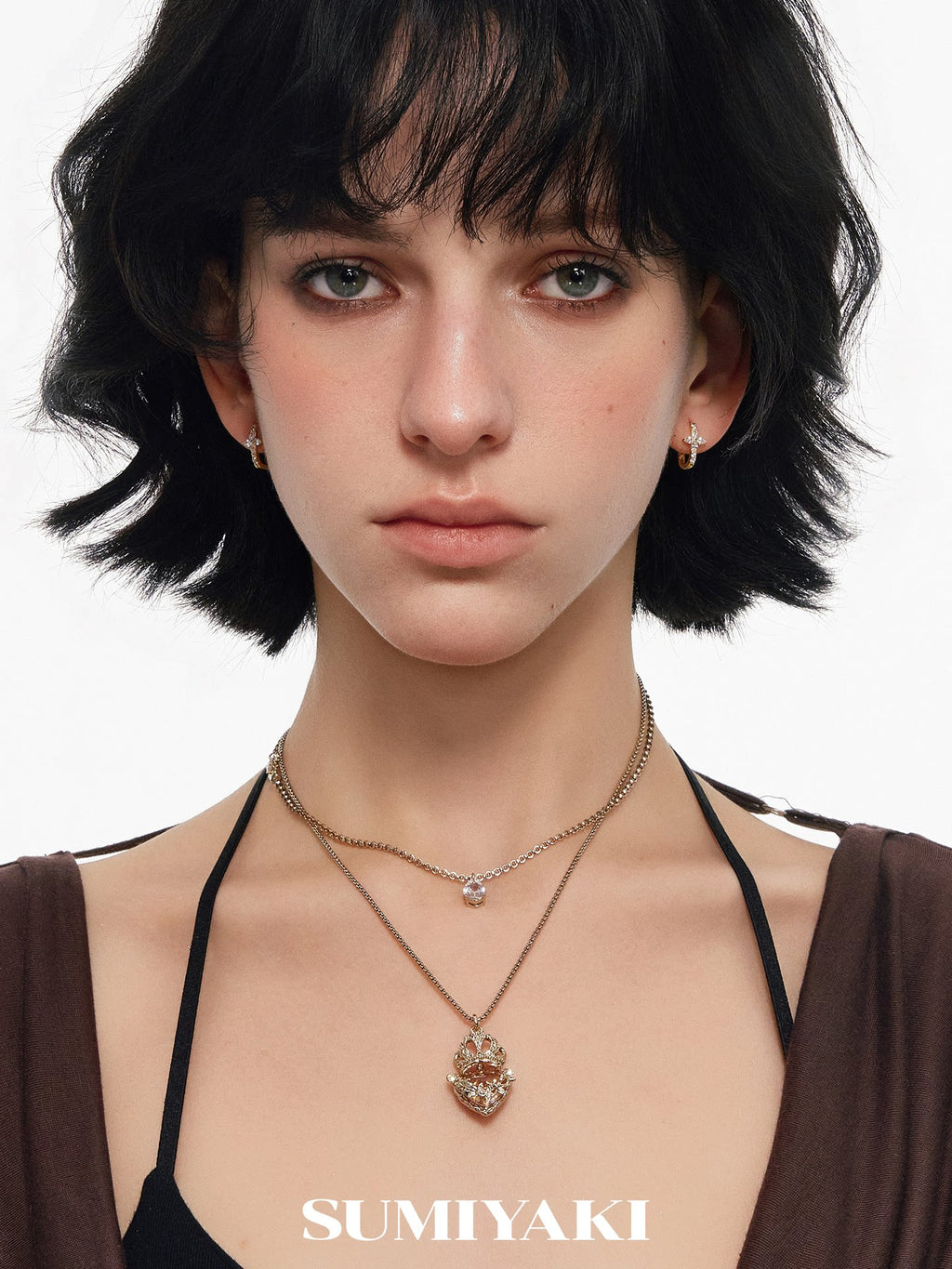 SUMIYAKI Crown Niche Premium Double Necklace