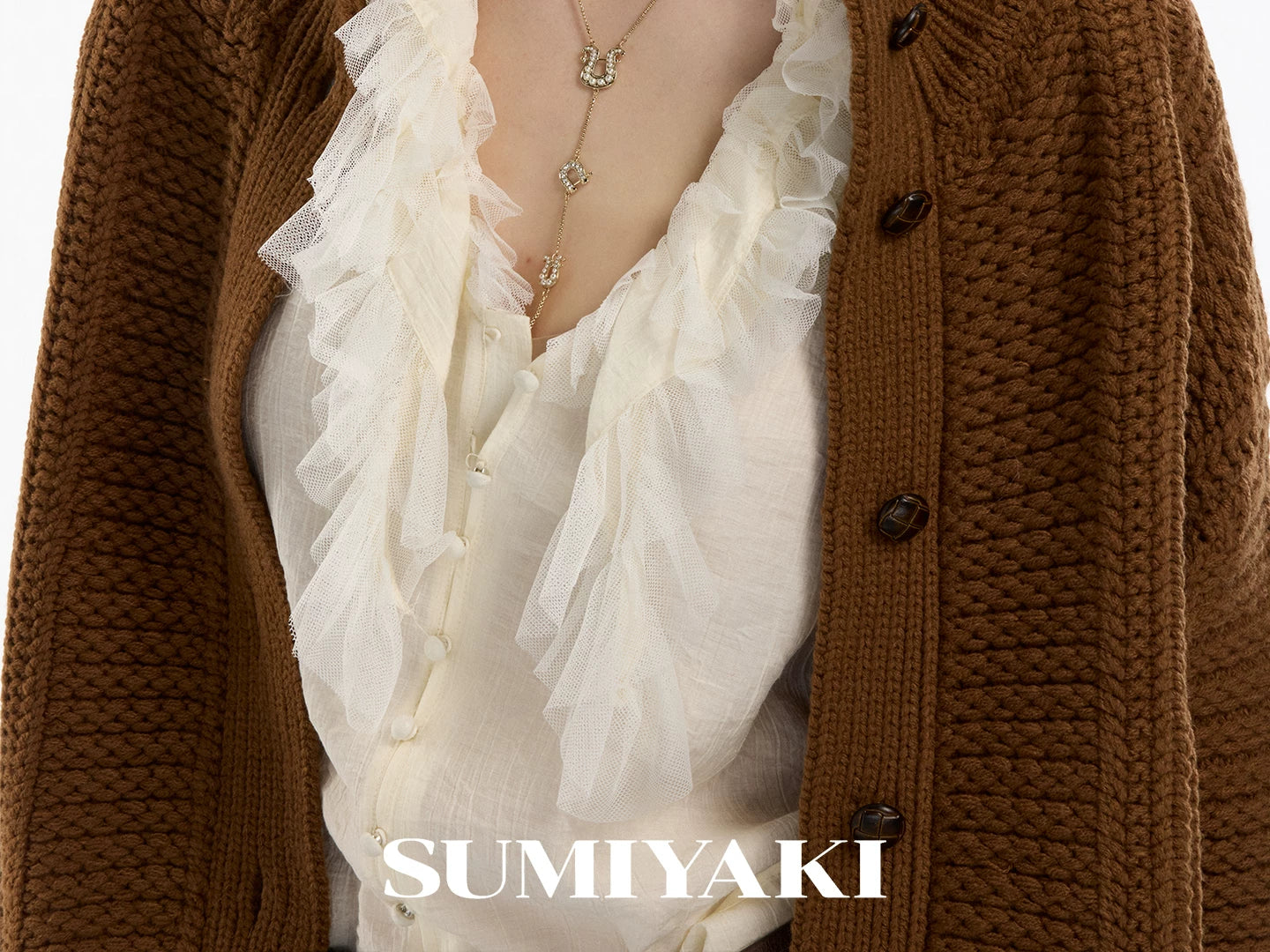 SUMIYAKI Flash Pony Pearl Double-layer Versatile Necklace