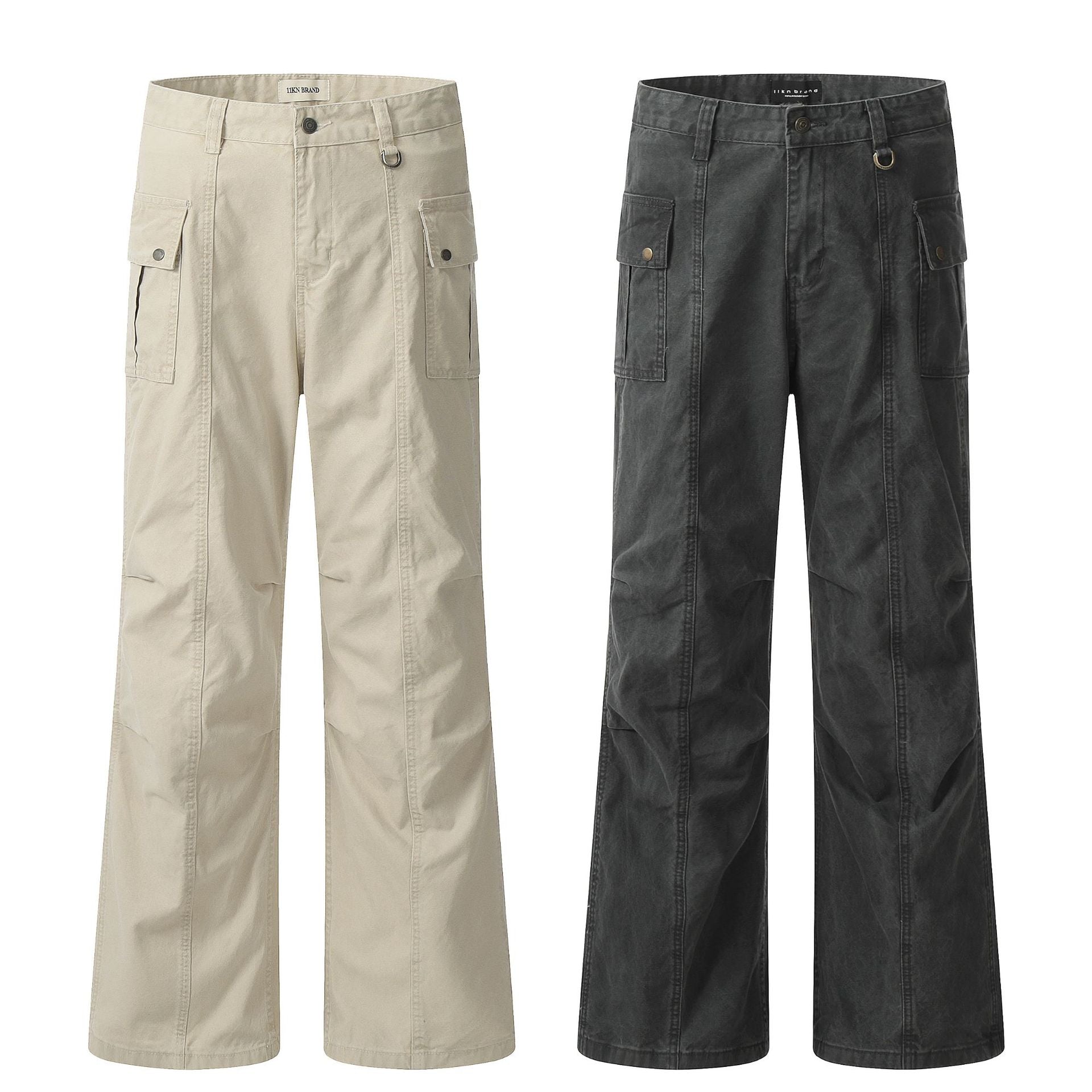 11KN Retro Straight-leg Micro-pull Overalls